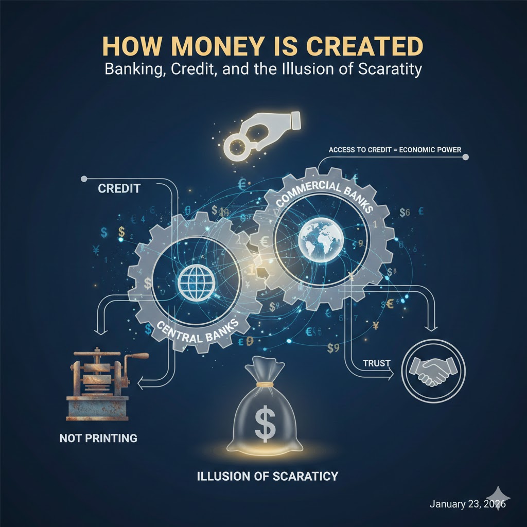 How Money Is Created: Banking, Credit, and the Illusion of Scarcity