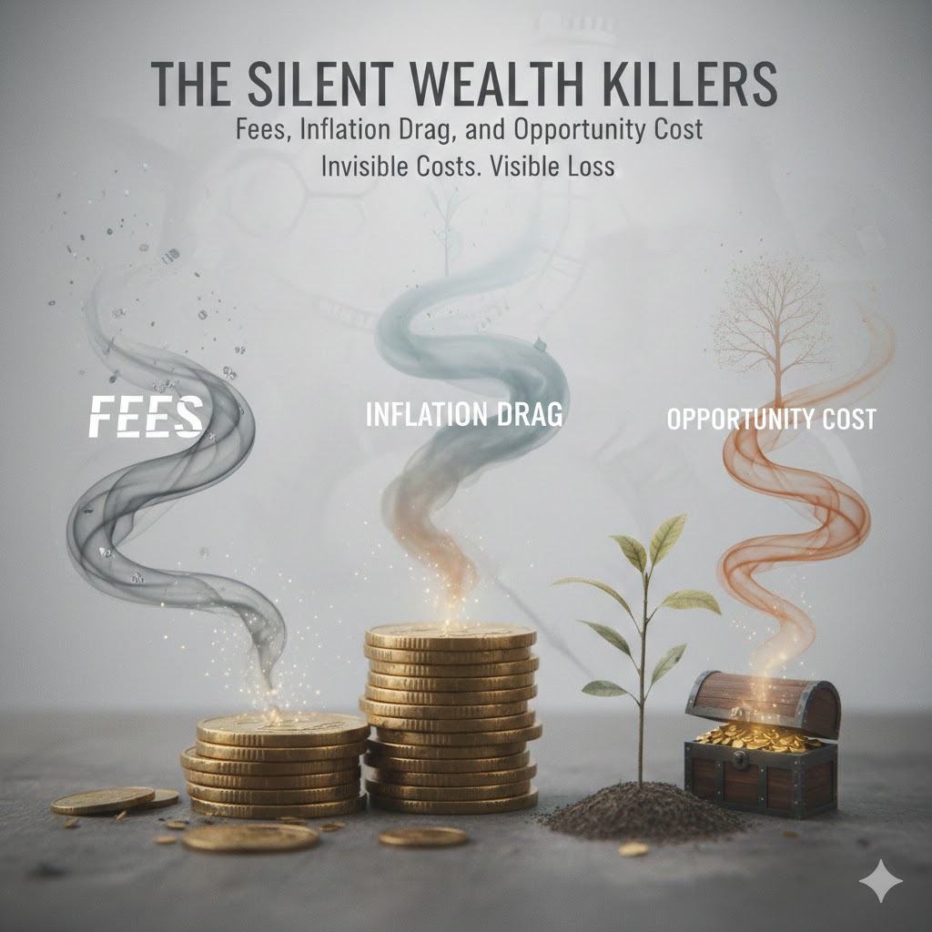 The Silent Wealth Killers: Fees, Inflation Drag, and Opportunity Cost