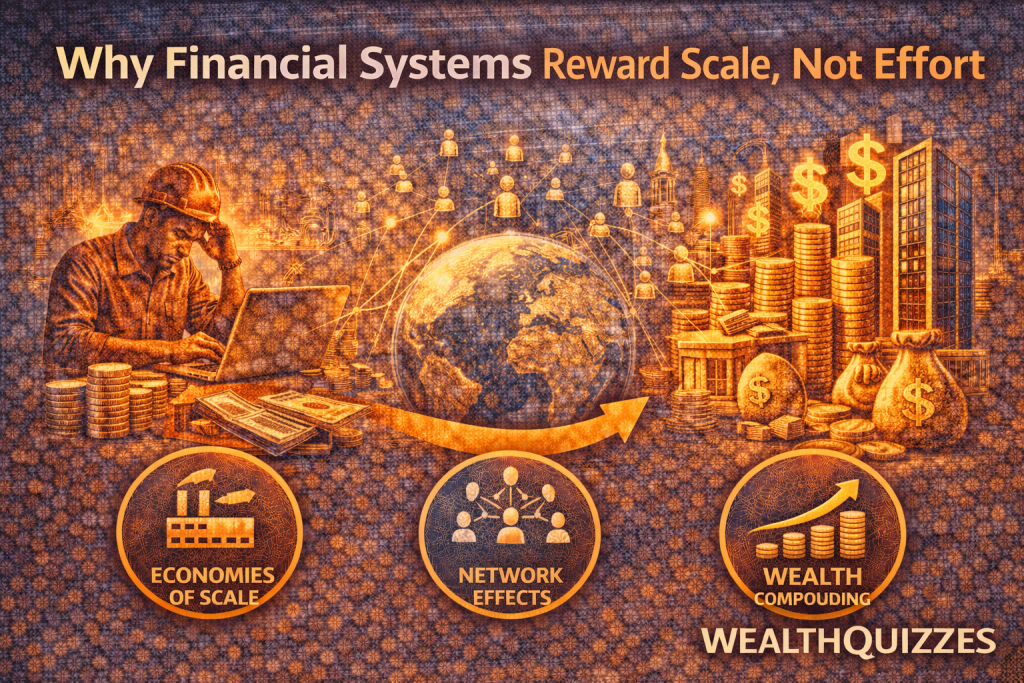 Why Financial Systems Reward Scale, Not Effort