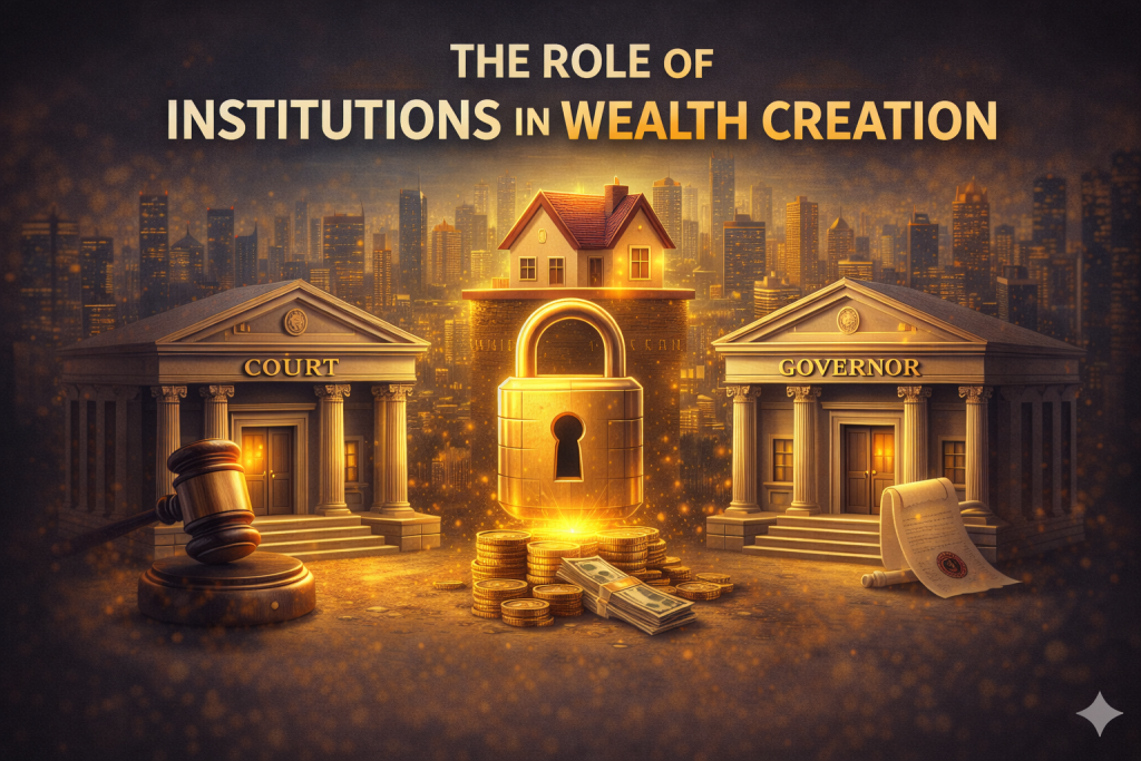 The Roles of Institutions in Wealth Creation