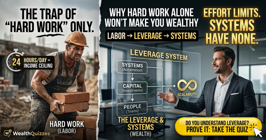 Why Hard Work Alone Will Not Make You Wealthy