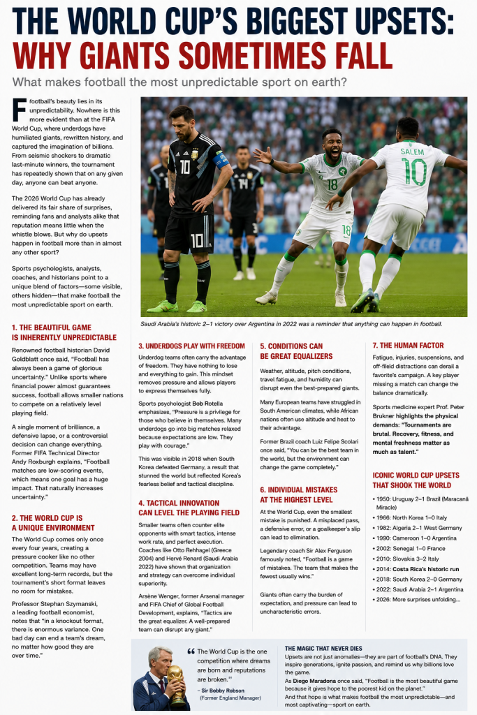 The World Cup's Biggest Upsets: Why Giants Sometimes Fall
