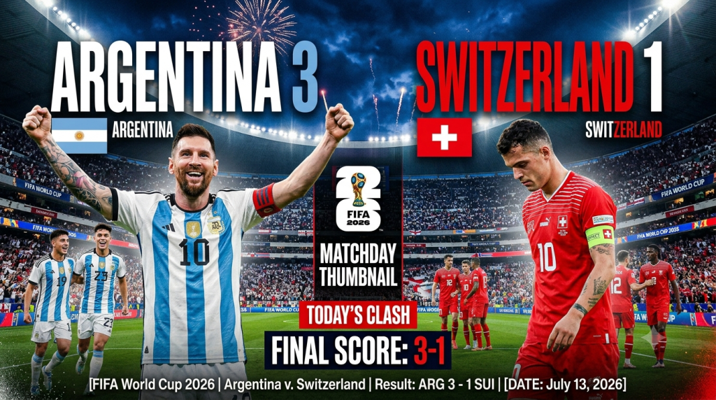 Argentina 3–1 Switzerland: Messi's Masterclass Powers La Albiceleste into the FIFA World Cup 2026 Final