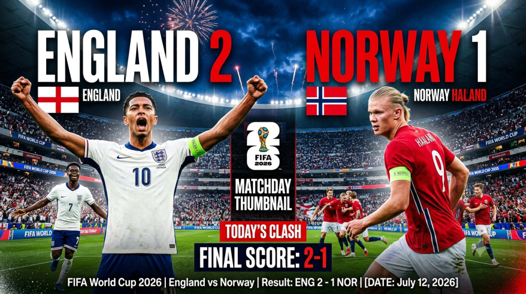 England 2–1 Norway: Three Lions End Haaland's Dream and Roar Into the FIFA World Cup 2026 Final