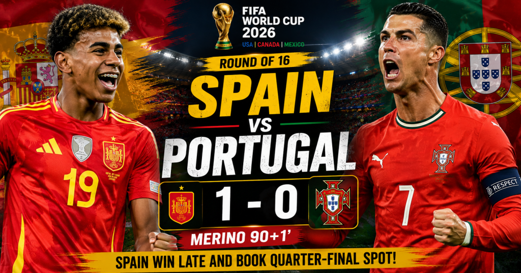 Spain 1–0 Portugal: Merino’s Late Strike, Ronaldo’s Last Dance and the Night Iberian Football Turned Into World Cup Theatre