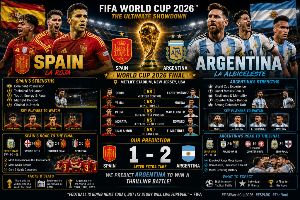 Spain vs Argentina: The Ultimate Battle for Football Immortality – What to Expect in the FIFA World Cup 2026 Final