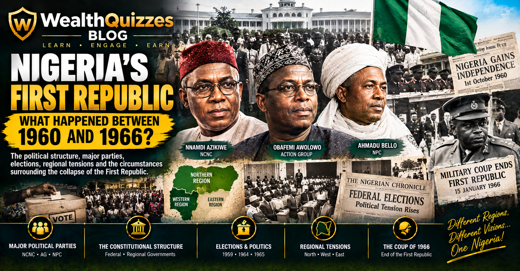 NIGERIA’S FIRST REPUBLIC: WHAT HAPPENED BETWEEN 1960 AND 1966?