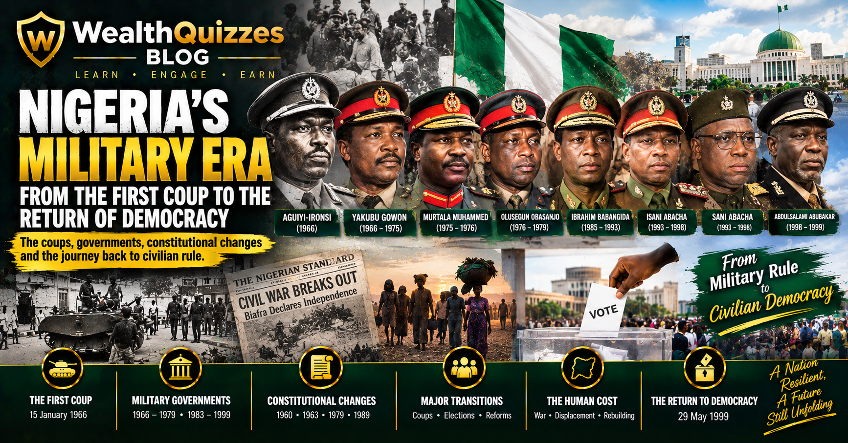 Nigeria’s Military Era: From the First Coup to the Return of Democracy