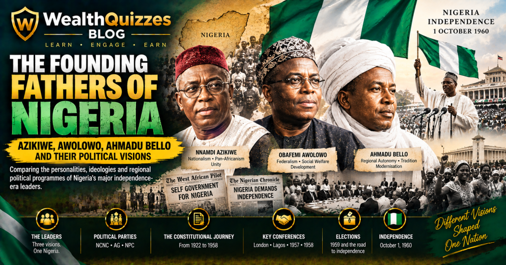 THE FOUNDING FATHERS OF NIGERIA: AZIKIWE, AWOLOWO, AHMADU BELLO AND THEIR POLITICAL VISIONS
