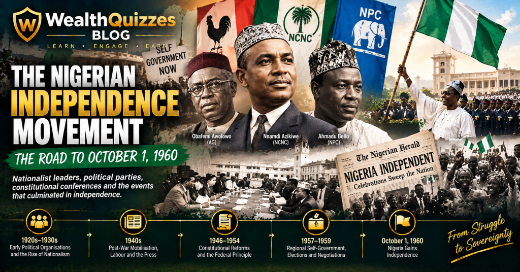 THE NIGERIAN INDEPENDENCE MOVEMENT: THE ROAD TO OCTOBER 1, 1960