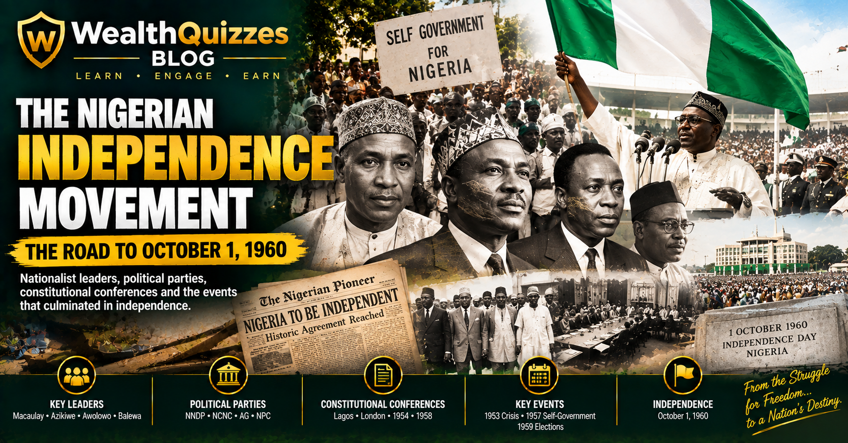THE NIGERIAN INDEPENDENCE MOVEMENT: THE ROAD TO OCTOBER 1, 1960